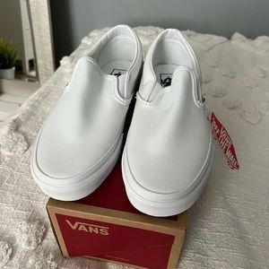 NWT WHITE SLIP ON VANS